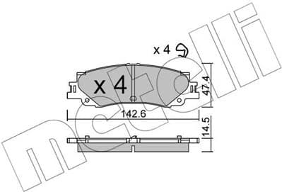 Brake Pad Set, disc brake 22-1402-0