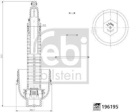 Cap, oil filter housing febi Plus 196195