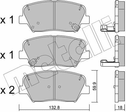 Brake Pad Set, disc brake 22-1026-0