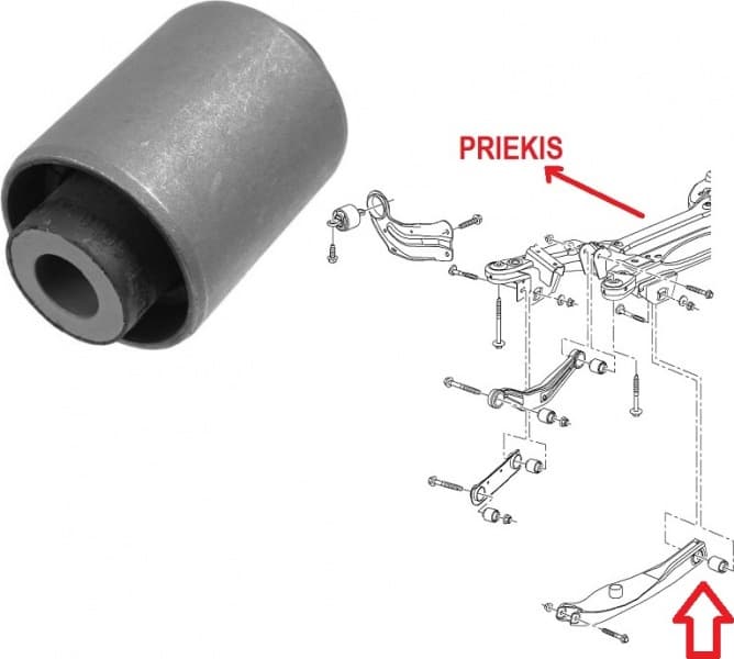 Silentblock rear axle 00505970