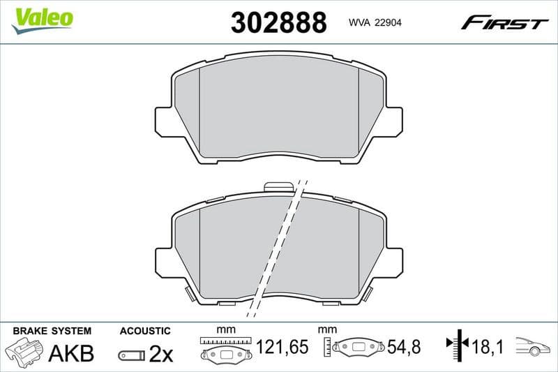 Brake Pad Set, disc brake ESSENTIAL 302888