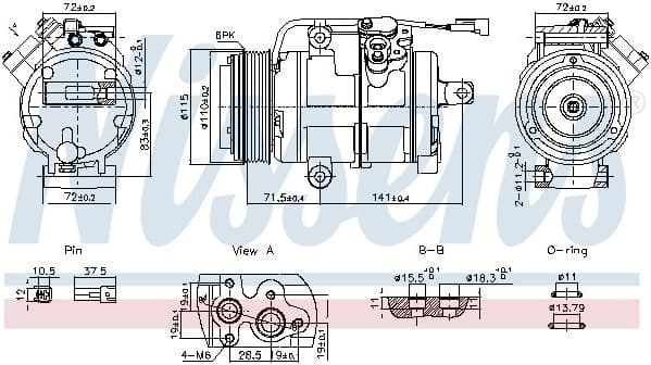 Compressor, air conditioning ** FIRST FIT ** 891060