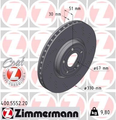 Brake Disc COAT Z 400.5552.20