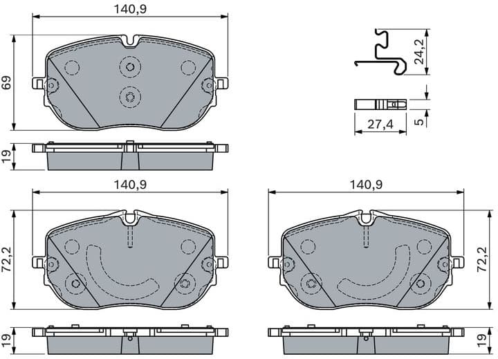 Brake Pad Set, disc brake 0 986 460 181 - image 5