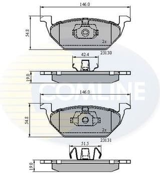 Brake pads front CBP0889