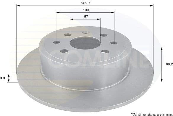 Brake disc, 1pcs REAR ADC1104 - image 2