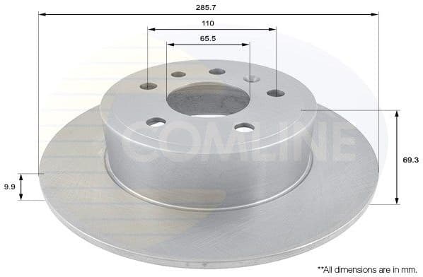 Brake disc, 1pcs REAR ADC1122 - image 2