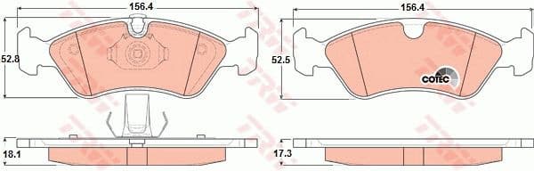 Brake pads front GDB1300