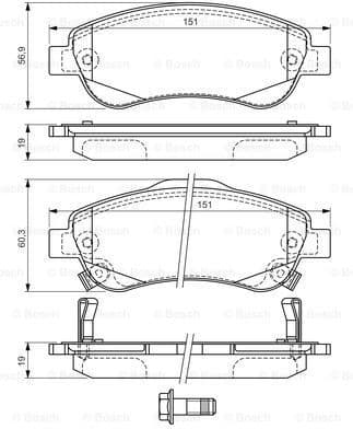Brake Pad Set, disc brake 0986494379 - image 7