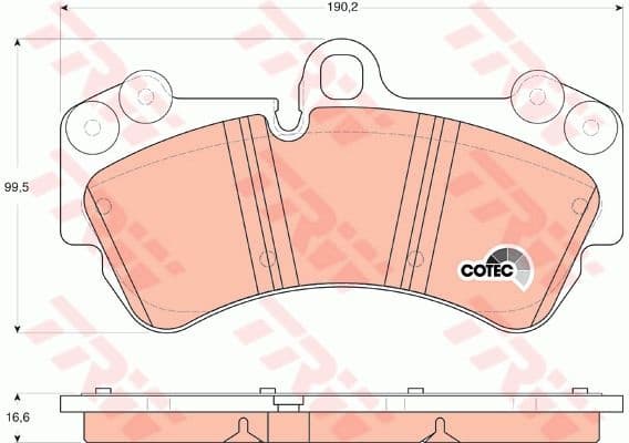 Brake pads front, Top Quality GDB1547