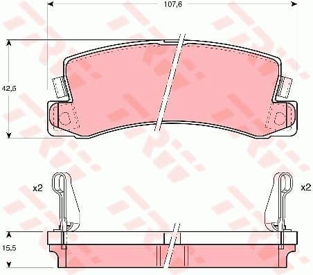 Brake Pad Set, disc brake COTEC GDB1168