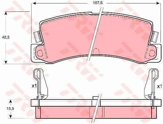 Brake Pad Set, disc brake GDB730