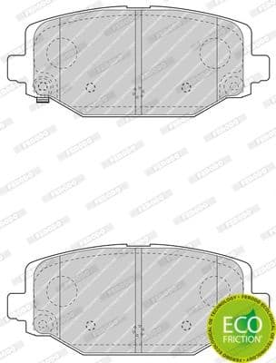 Brake pads rear, Top Quality FDB4778