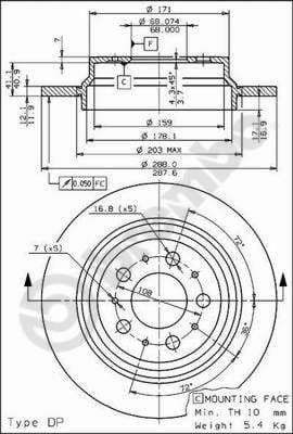 Brake Disc XTRA LINE - Max 08.7765.75