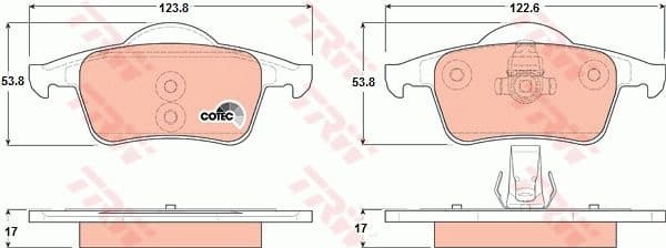 Brake pads rear, Top Quality GDB1389
