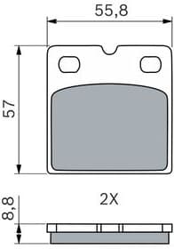 Brake Pad Set, disc parking brake 0 986 460 193