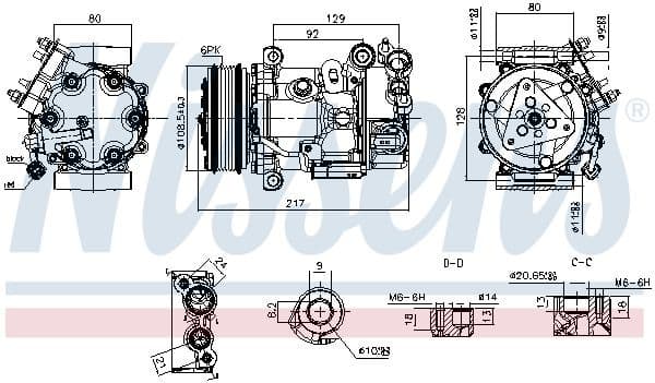 Compressor, air conditioning ** FIRST FIT ** 890979