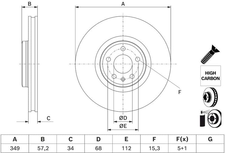 Brake Disc 0 986 479 J94 - image 5