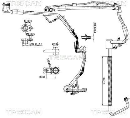 High/Low-pressure Line, air conditioning 9010 28098