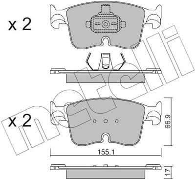 Brake Pad Set, disc brake 22-1383-0