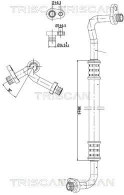 High/Low-pressure Line, air conditioning 9010 28055