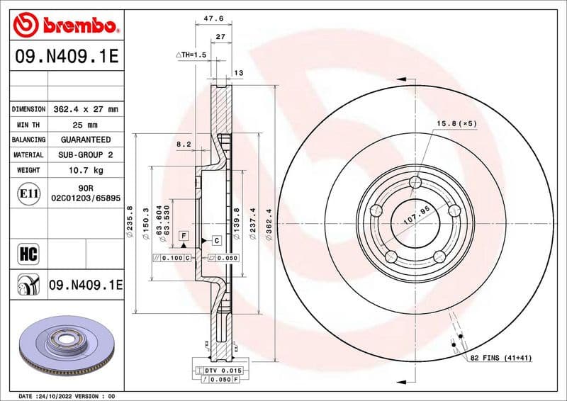 Brake Kit, disc brake BEYOND LINE - EV KT 08 026 - image 2