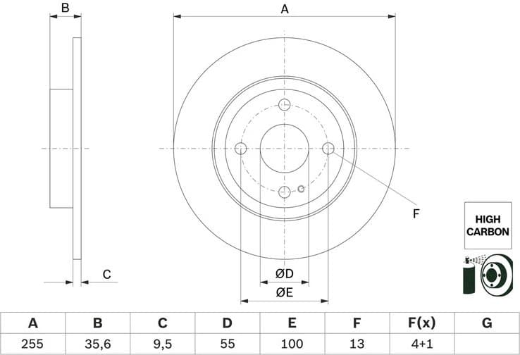 Brake Disc 0 986 479 G72 - image 2