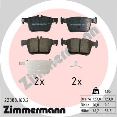 Brake Pad Set, disc brake 22388.160.2