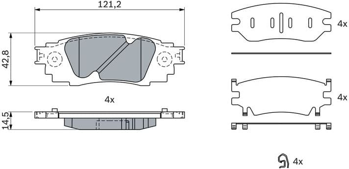 Brake Pad Set, disc brake 0 986 424 927 - image 4