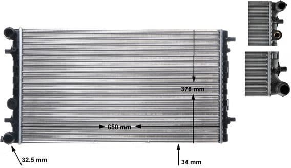 Radiator, engine cooling BEHR CR477001S