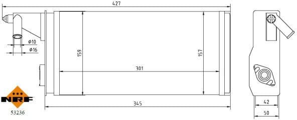 Heat Exchanger, interior heating 53236A