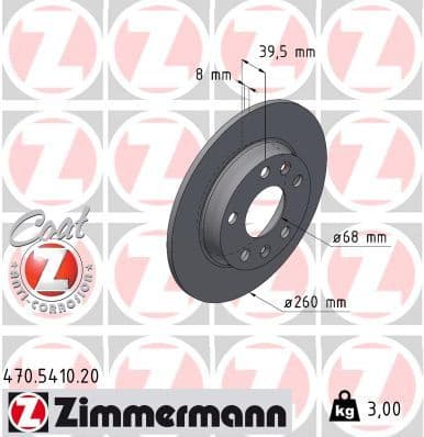 Brake Disc COAT Z 470.5410.20
