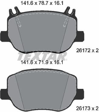 Brake Pad Set, disc brake Q+ 2617201