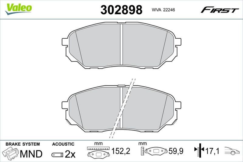 Brake Pad Set, disc brake ESSENTIAL 302898