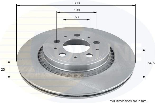 Brake disc, 1pcs REAR ADC1920V