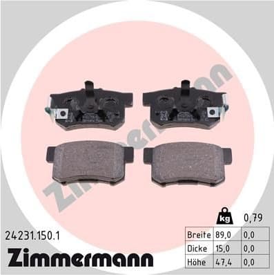 Brake Pad Set, disc brake 24231.150.1