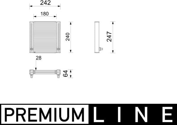 Radiator, engine cooling BEHR *** PREMIUM LINE *** CR2799000P