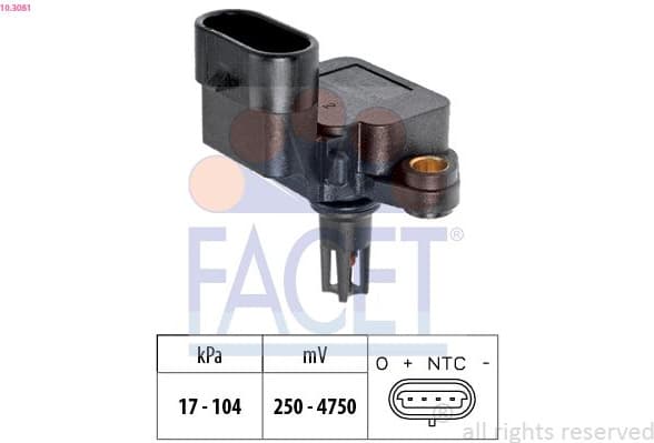 Air Pressure Sensor, altitude adaption Made in Italy - OE Equivalent 10.3081