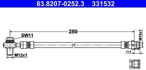 Brake Hose 83.8207-0252.3