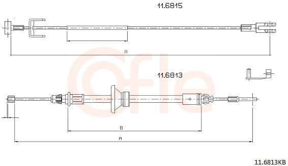Cable Pull, parking brake 92.11.6813KB