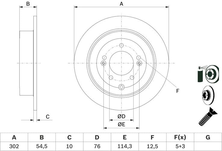 Brake Disc 0986479E43 - image 2