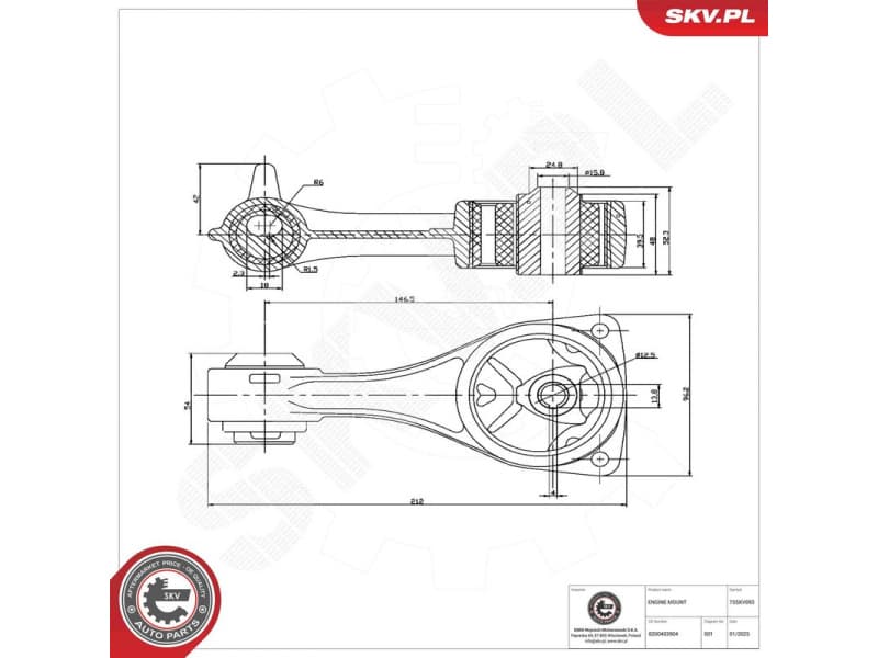 Mounting, engine 75SKV093 - image 2