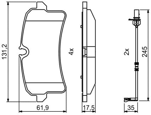 Brake Pad Set, disc brake 0986494842 - image 3