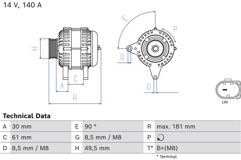 Alternator 0 986 086 220