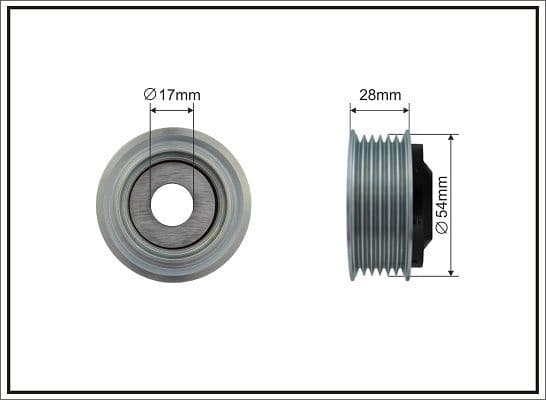 Deflection/Guide Pulley, V-ribbed belt 500662