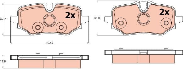 Brake Pad Set, disc brake GDB2573
