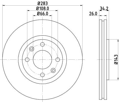 Brake Disc PRO 8DD 355 108-371 - image 2