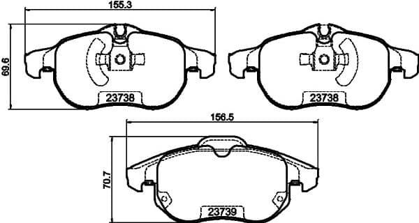 Brake Pad Set, disc brake 8DB 355 009-311