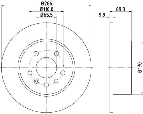 Brake Disc PRO 8DD 355 104-701 - image 3
