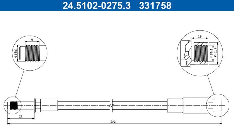 Brake Hose 24.5102-0275.3